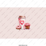 Watercolor Sweet Treats Tumbler, Coffee Donut Tumbler, Cute Tumbler Design, Pink Tumbler, Bakery Tumbler, Gift for Her, Travel Tumbler - Tawshia
