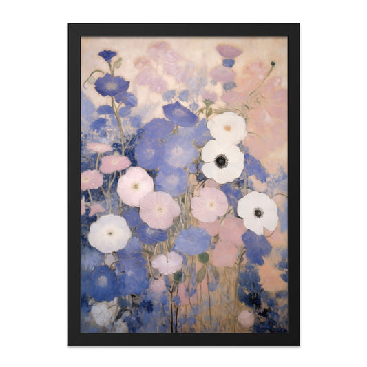 Floral Wall Art, Anemone Flower Print, Botanical Art, Blue Pink Painting, Modern Wall Decor, Fine Art Print, Home Decor, Wall Hanging - Tawshia