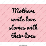 Mothers Write Love Stories, Quote Mouse Pad, Pink Mousepad, Mothers Day Gift, Home Office Decor, Desk Accessories, Unique Mousepad - Tawshia