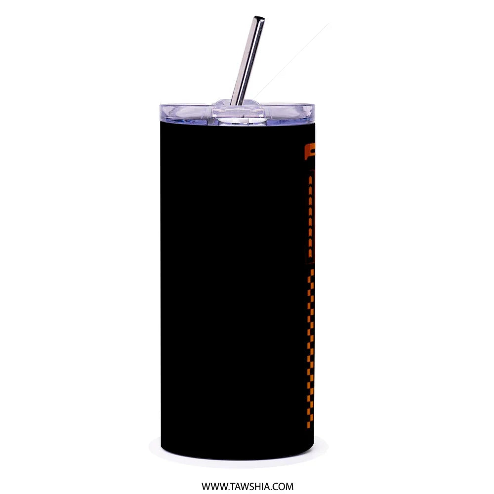 Sleek Black Tall Insulated Travel Tumbler product