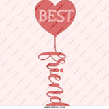 Best Friend Pinback Button, Friendship Gift, Heart Balloon, Cute Pin, Bestie Button, Friendship Jewelry, Accessory, Trendy Button - Tawshia