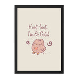 Cute Owl Wall Art, Kids Room Decor, Nursery Art, Hoot Hoot Im So Cute Art, Owl Print, Animal Wall Art, Framed Art, Childrens Art - Tawshia