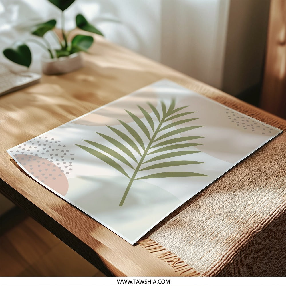 Palm Leaf Photographic Print, Abstract Art, Minimalist Print, Tropical Art Print, Home Decor, Wall Art, Nature Inspired Art - Tawshia
