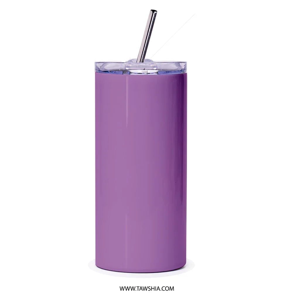 Sleek Lavender Tumbler With Straw Reusable Drinkware product