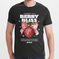 Stylish Black Berry Bliss Graphic Tee product
