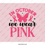 October Breast Cancer Awareness Backpack, Pink Ribbon Butterfly Back Pack, We Wear Pink Backpack, Cause Back Pack - Tawshia
