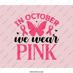 October Breast Cancer Awareness Backpack, Pink Ribbon Butterfly Back Pack, We Wear Pink Backpack, Cause Back Pack - Tawshia
