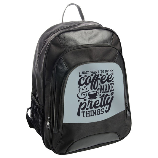 Coffee Lover Backpack, Make Pretty Things, Coffee Addict Gift, Trendy Backpack, Everyday Backpack, Student Backpack, Gift For Her - Tawshia