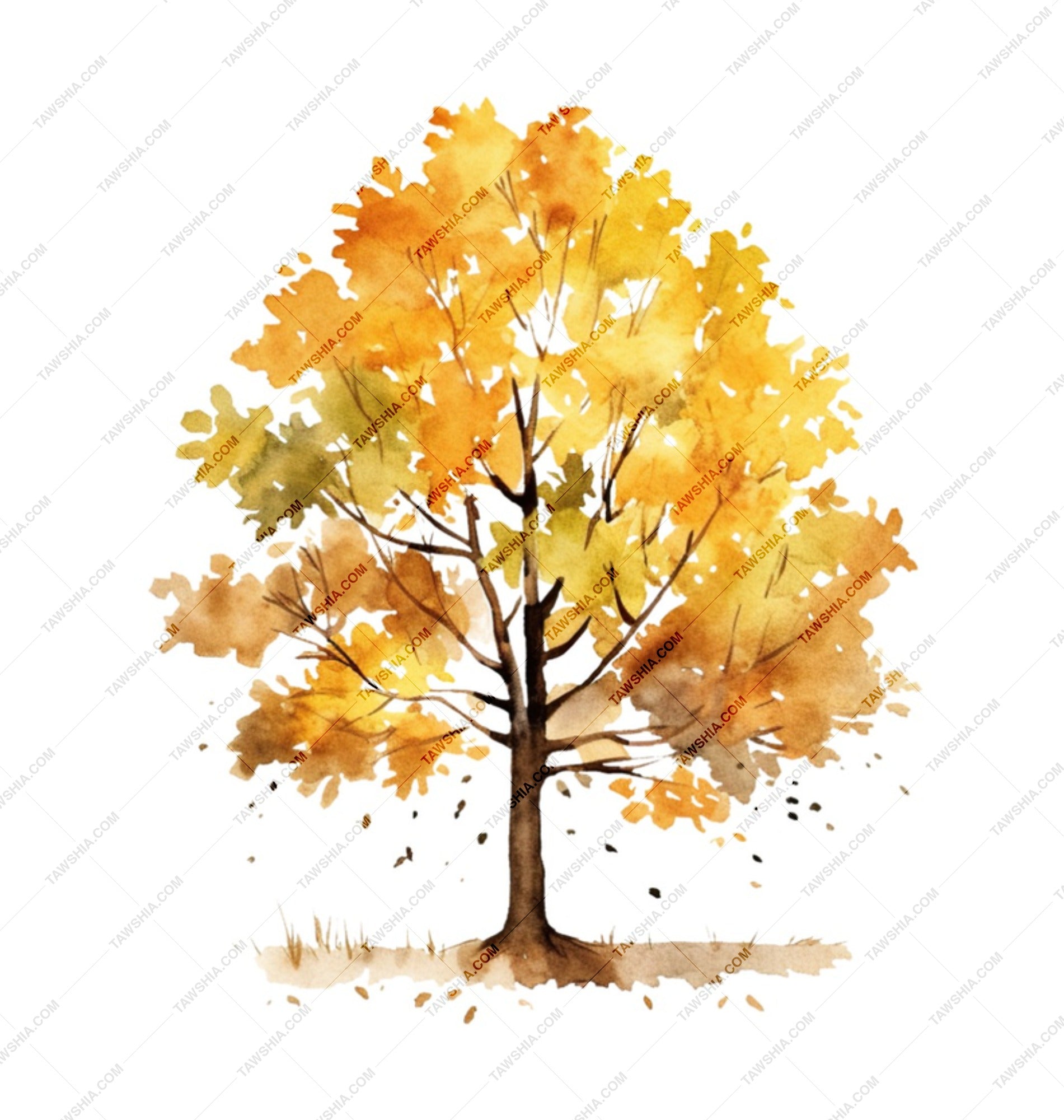 Watercolor Autumn Tree Mug, Fall Leaves Coffee Cup, Nature Lover Gift, Seasonal Decor, Cozy Drinkware, Thanksgiving Mug SKU: MG10004202 - Tawshia