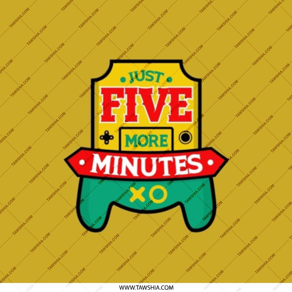 Just Five More Minutes Pocket Mirror, Gamer Pocket Mirror, Funny Gaming Quote Mirror, Gift For Gamers, Gift for Her, Gift For Him - Tawshia