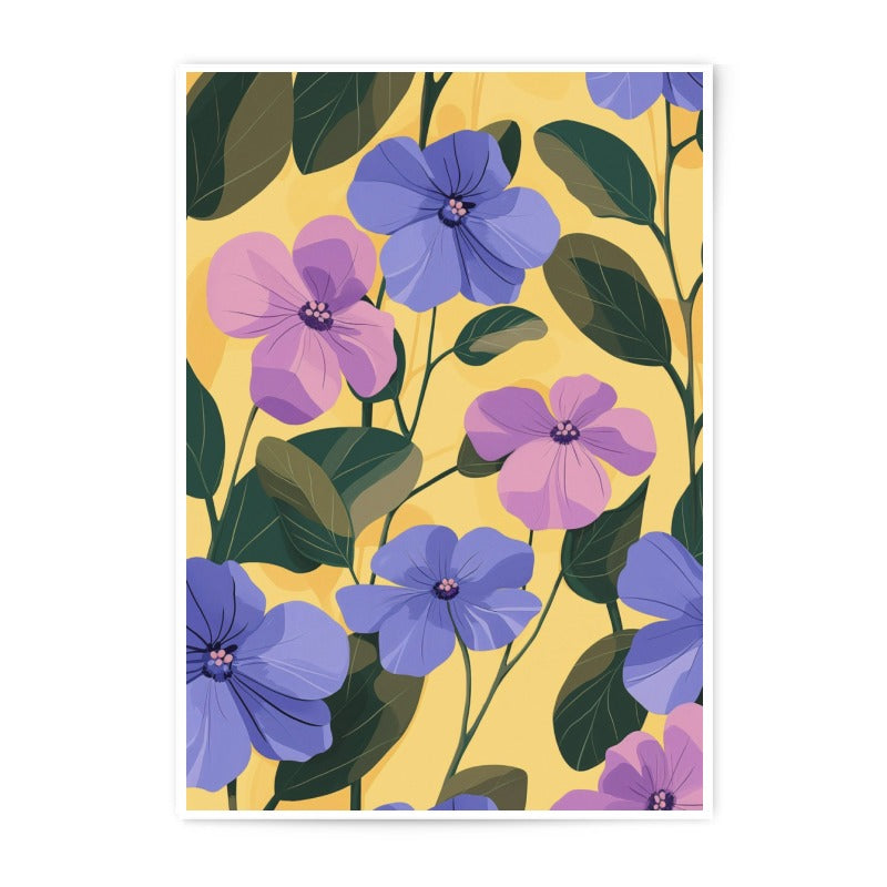 Floral Photographic Print, Purple and Pink Flowers Art, Botanical Wall Decor, Modern Flower Print, Home Decor, Floral Artwork, Flower Design - Tawshia
