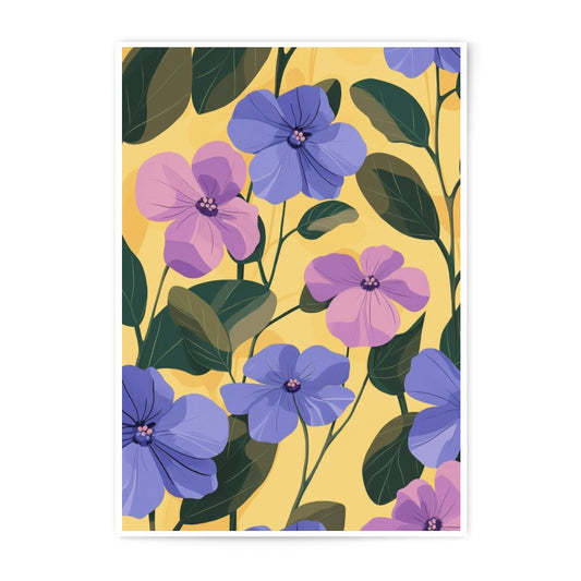 Floral Photographic Print, Purple and Pink Flowers Art, Botanical Wall Decor, Modern Flower Print, Home Decor, Floral Artwork, Flower Design - Tawshia