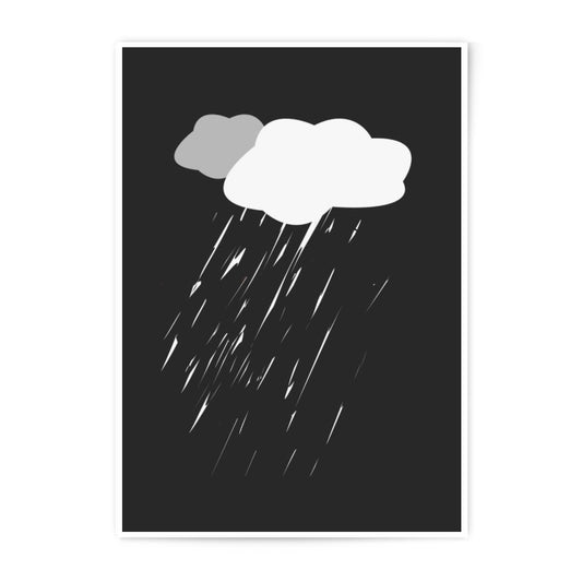 Rainy Day Photographic Print, Cloud Art, Minimalist Print, Weather Art, Home Decor, Modern Art, Gift Idea - Tawshia
