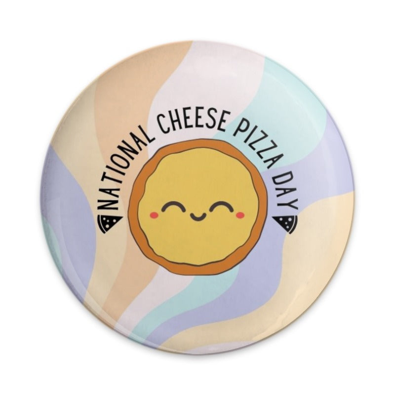 National Cheese Pizza Day Pinback Button, Cute Pizza Button, Foodie Gift, Pizza Lover Button, Kawaii Pizza Badge, Fun Button - Tawshia