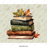 Fall Books MousePad, Autumn Leaves, Cozy Desk Decor, Literary Gift, Book Lover Mouse Pad, Office Accessories, School Mousepads - Tawshia