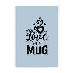 Love in a Mug Photographic Prints, Coffee Lover Art, Kitchen Decor, Home Decor, Wall Art, Gift Idea, Minimalist Art Prints - Tawshia