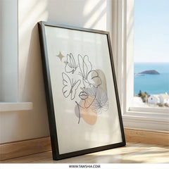 Butterfly Woman Wall Art, Minimalist Art Print, Abstract Line Art, Female Face Wall Decor, Nature Inspired Artwork, Unique Home Decor - Tawshia