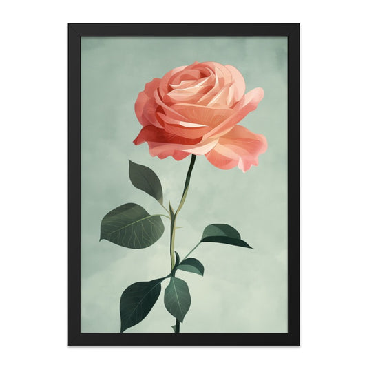 Elegant Rose Wall Art, Floral Print, Botanical Art, Vintage Flower Painting, Pastel Artwork, Romantic Home Decor - Tawshia