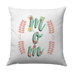 Mom Floral Pillow, Mother's Day Gift Pillow, Decorative Pillow, Gift for Mom, Home Decor Pillow, Mother's Day Decor, Mom Pillow - Tawshia