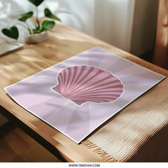 Pink Seashell Photographic Print, Beach House Decor, Coastal Art, Nautical Wall Art, Summer Home Decoration, Ocean Theme Poster, Gift - Tawshia