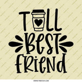 Best Friend Pinback Button, Gift for Bestie, Coffee Lover, Friendship Button, Cute Accessory, Personalized Gift, Unique Button - Tawshia