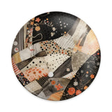 Floral Patchwork Pinback Button, Unique Design Pinback Button, Decorative Pinback Button, Artistic Patchwork Button, Flower Pattern Button - Tawshia