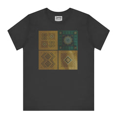 Geometric Pattern Black Short Sleeve Graphic Shirt product