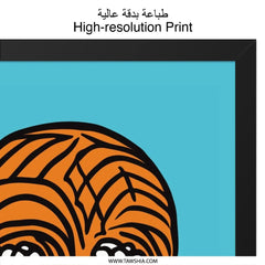 Orange Sugar Skull Wall Art, Dia de los Muertos Decor, Calavera Art Print, Mexican Folk Art, Halloween Decoration, Day of the Dead - Tawshia