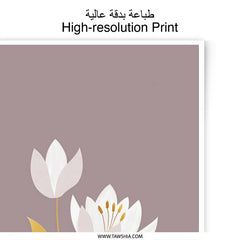 Floral Photographic Print, Minimalist Flower Art, White Tulip Photography, Botanical Wall Decor, Modern Home Decor, Flower Photography - Tawshia