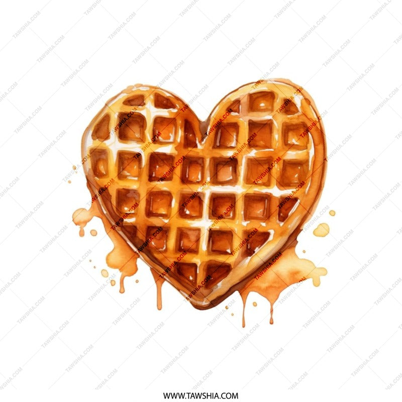 Heart Waffle Pillow, Foodie Gift, Breakfast Lover Pillow, Sweet Treat Decor, Cozy Home Accent, Kitchen Decor, Unique Valentine's Pillow - Tawshia