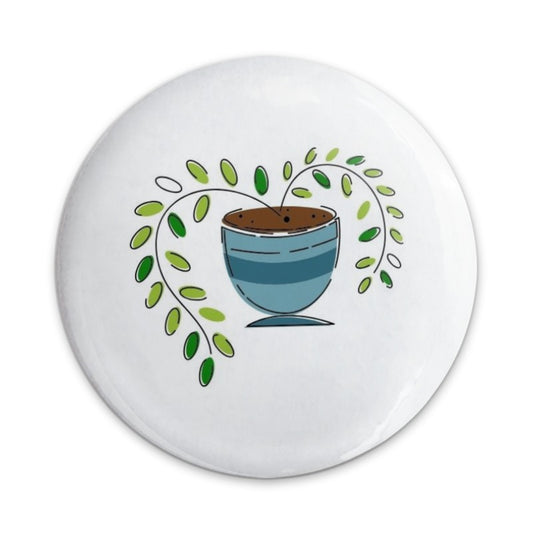 Cute Potted Plant Pinback Button, Gardening Gift Idea, Houseplant Decor, Nature Lover Badge, Stylish Plant Parent Pin - Tawshia