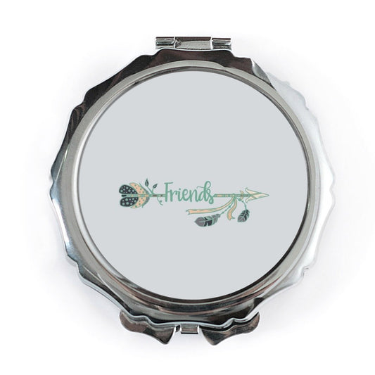 Friends Arrow Pocket Mirror, Friendship Gift, Best Friend Present, Pocket Makeup Mirror, Travel Mirror, Compact Mirror - Tawshia