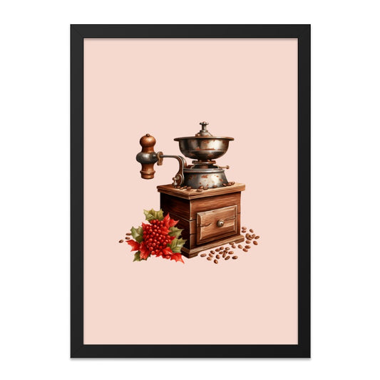 Vintage Coffee Grinder Wall Art, Rustic Kitchen Decor, Coffee Lover Gift, Farmhouse Style Print, Retro Cafe Wall Decor, Antique Mill Artwork - Tawshia