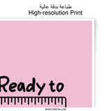 Rule the School Photographic Print, Back to School Decor, Classroom Wall Art, Student Gift, Motivational Poster, Pink Photo Print - Tawshia
