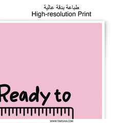 Rule the School Photographic Print, Back to School Decor, Classroom Wall Art, Student Gift, Motivational Poster, Pink Photo Print - Tawshia