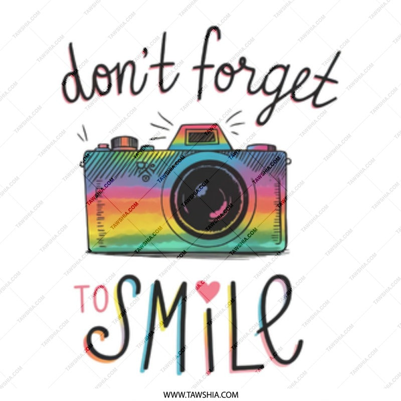 Don't Forget To Smile Mug, Camera Design Coffee Mug, Positive Vibes Cup, Gift For Photographer, Motivational Tea Cup, Colorful Novelty Mug - Tawshia