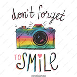 Don't Forget To Smile Mug, Camera Design Coffee Mug, Positive Vibes Cup, Gift For Photographer, Motivational Tea Cup, Colorful Novelty Mug - Tawshia