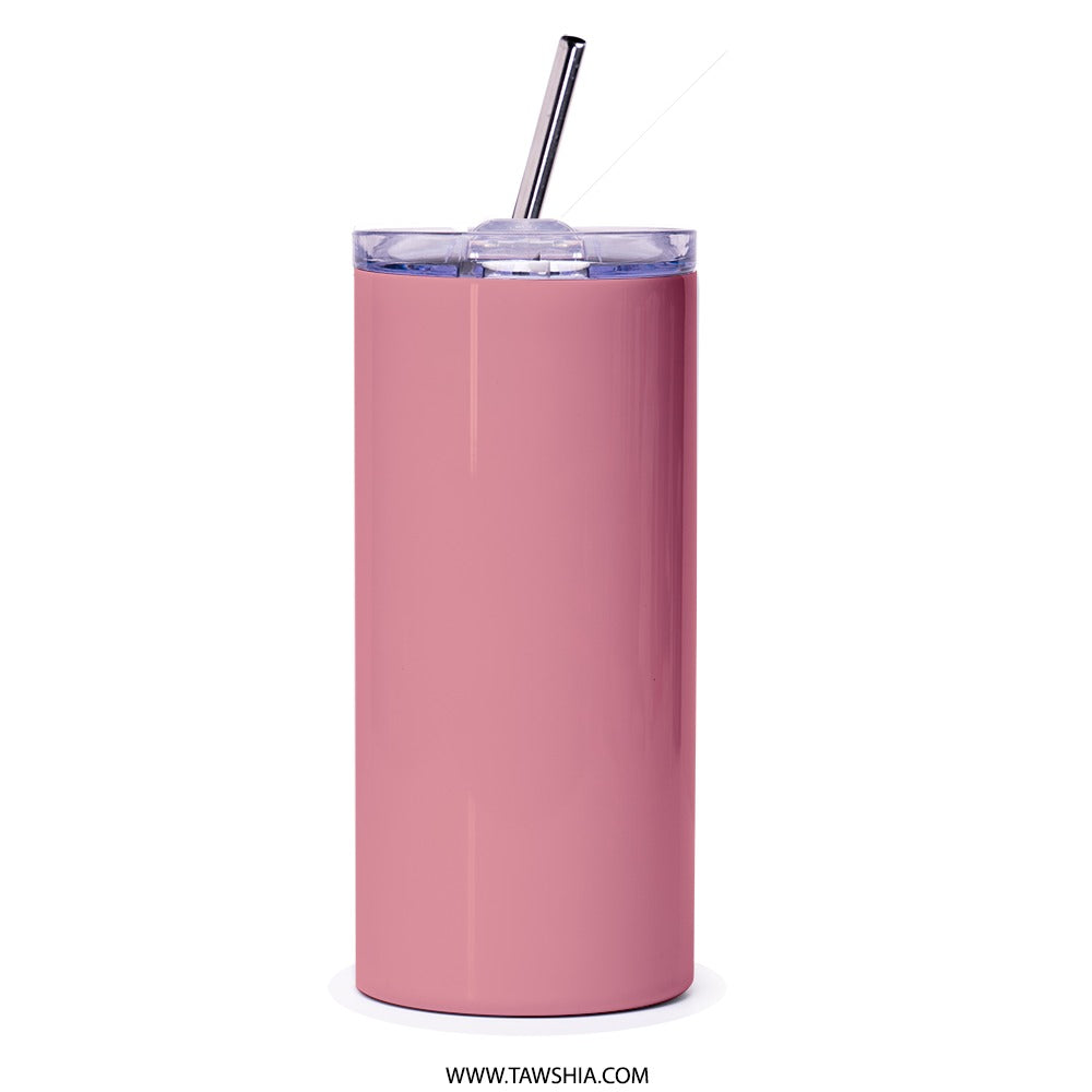 Cute Boba Tea Tumbler, Kawaii Drink Cup, Bubble Tea Lover Gift, Pink Tumbler with Straw, Trendy Drinkware, Unique Tumbler Design - Tawshia