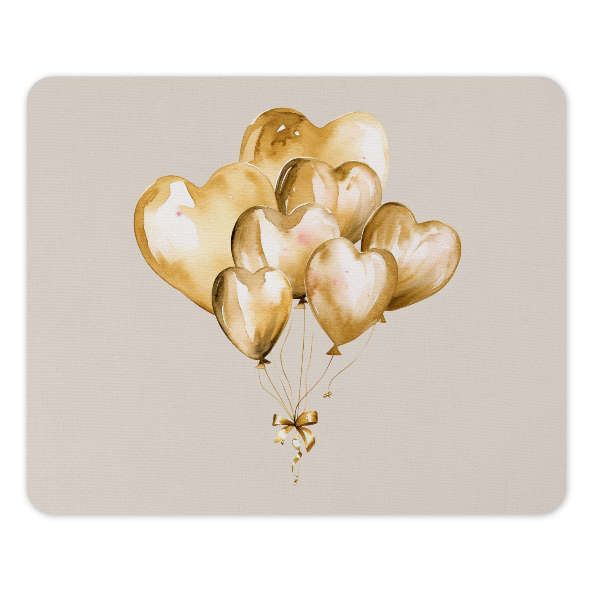 Heart Shaped Golden Balloons Art Design product