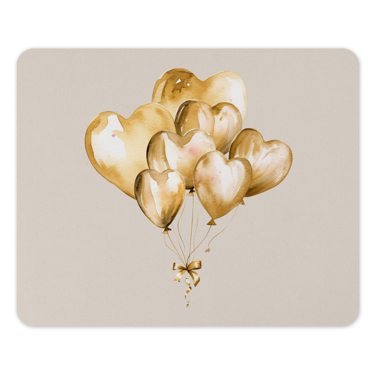 Heart Shaped Golden Balloons Art Design product