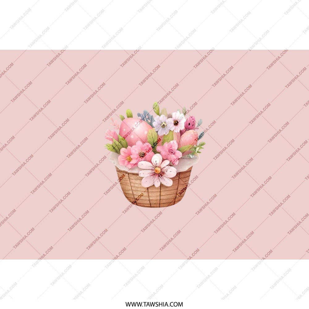 Easter Egg Basket Tumbler, Floral Tumbler, Spring Tumbler, Holiday Tumbler, Gift for Her, Easter Gift Idea, Cute Easter Tumbler - Tawshia