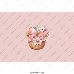 Easter Egg Basket Tumbler, Floral Tumbler, Spring Tumbler, Holiday Tumbler, Gift for Her, Easter Gift Idea, Cute Easter Tumbler - Tawshia