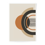 Abstract Geometric Photographic Print, Modern Art Poster, Circle Shapes Wall Decor, Beige Brown Art Print, Home Decor, Wall Art - Tawshia