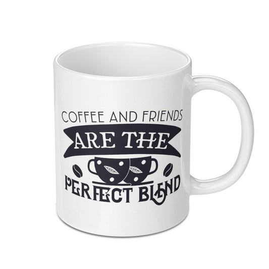 Coffee and Friends Mug, Perfect Blend Mug, Friendship Gift Mug, Coffee Lover Gift, Best Friend Mug, Cute Coffee Mug, Unique Coffee Mug - Tawshia