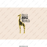 Giraffe Tumbler, Hello Big World Tumbler, Animal Tumbler, Unique Tumbler, Stylish Drinkware, Gifts for Animal Lovers, Travel Mug - Tawshia
