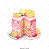 Lemon Cake Tote Bag, Cute Foodie Gift, Watercolor Dessert Bag, Stylish Grocery Tote, Unique Birthday Gift, Baker Gift Idea - Tawshia