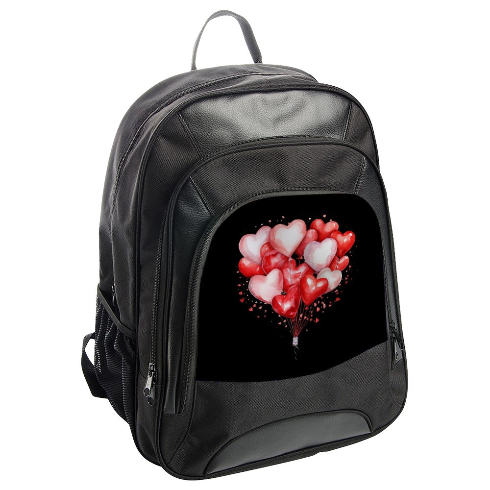 Heart Balloons Backpack, Love Backpack, Valentine's Day Backpack, Heart Design Backpack, Cute Backpack, Gift Backpack - Tawshia