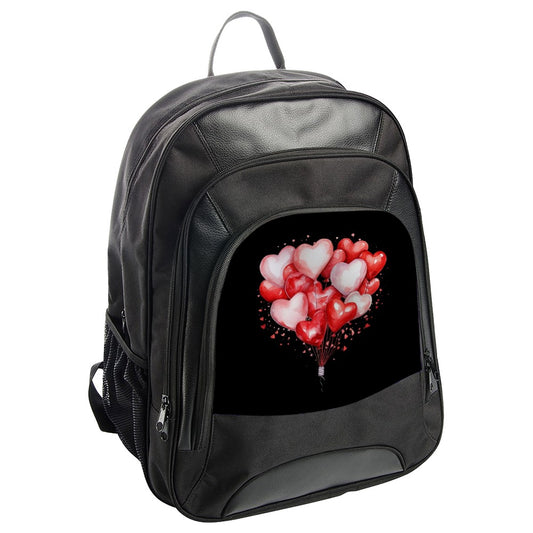 Heart Balloons Backpack, Love Backpack, Valentine's Day Backpack, Heart Design Backpack, Cute Backpack, Gift Backpack - Tawshia