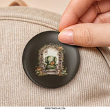 Cozy Autumn Nook Pinback Button, Reading Chair, Fall Decor, Book Lover Gift, Pumpkin Accent, Unique Aesthetic, Trendy Button - Tawshia