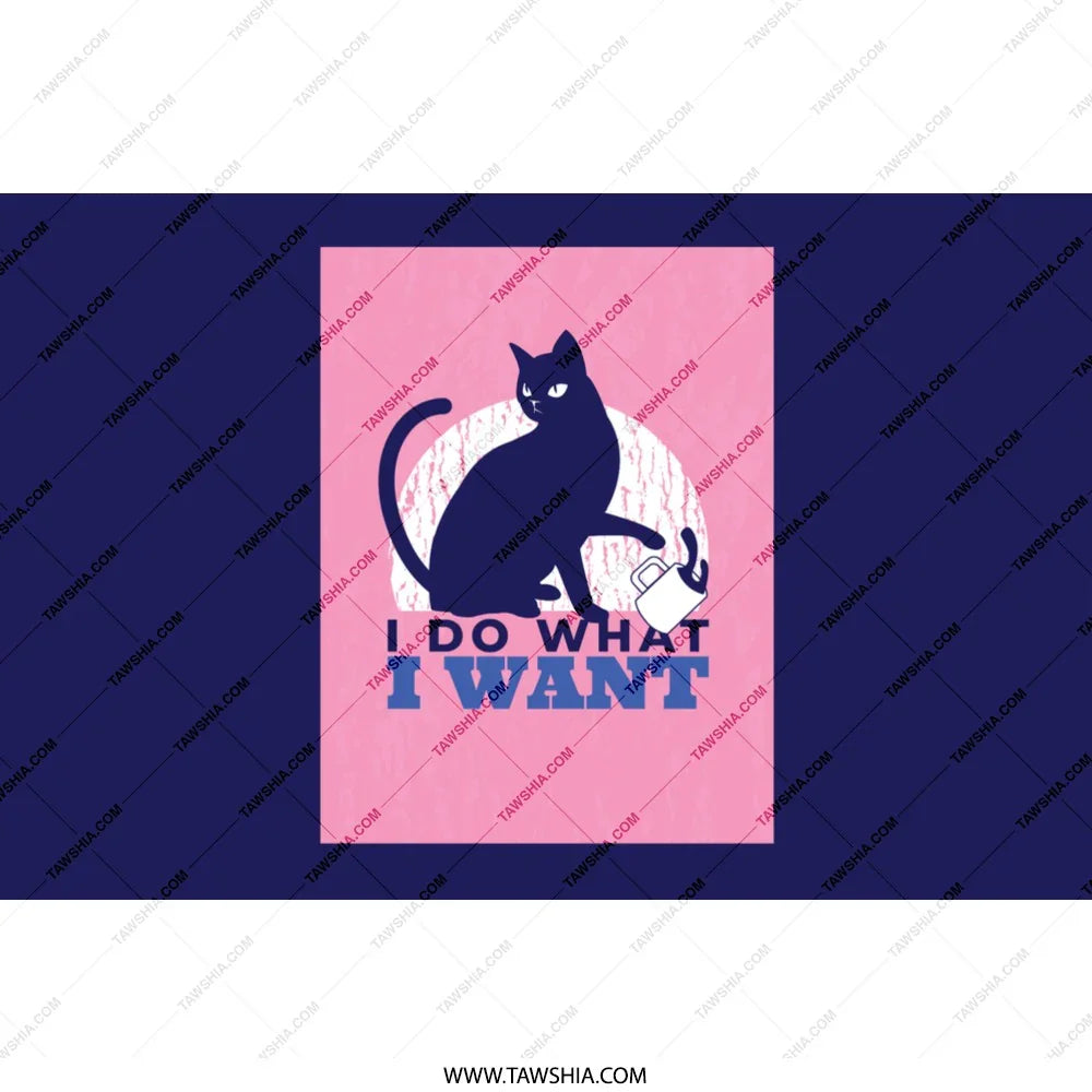 I Do What I Want Cat Illustration Graphic product type